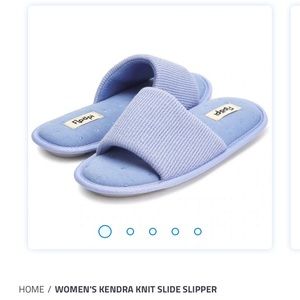 Floopi Women's Kendra Knit Slide Slipper in Dusty Blue (L 9-10)